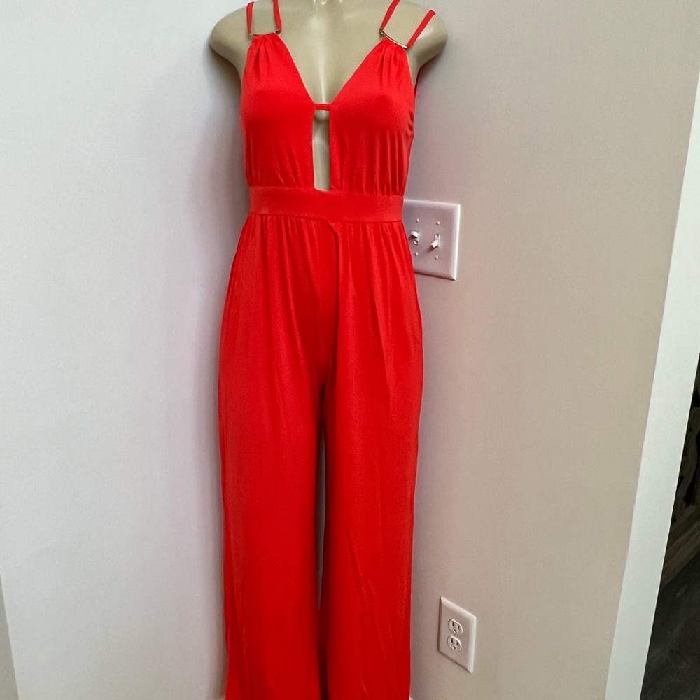 Nikibiki coral stretchy jumpsuit